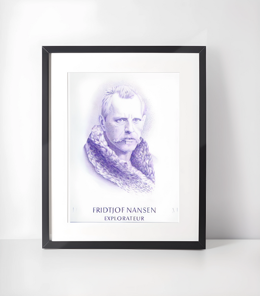 Fridtjof Nansen Kunstsamling - Kunsttrykk A3+/A3 - Uten ramme #6 Vintage Fransk Frimerke av Nansen