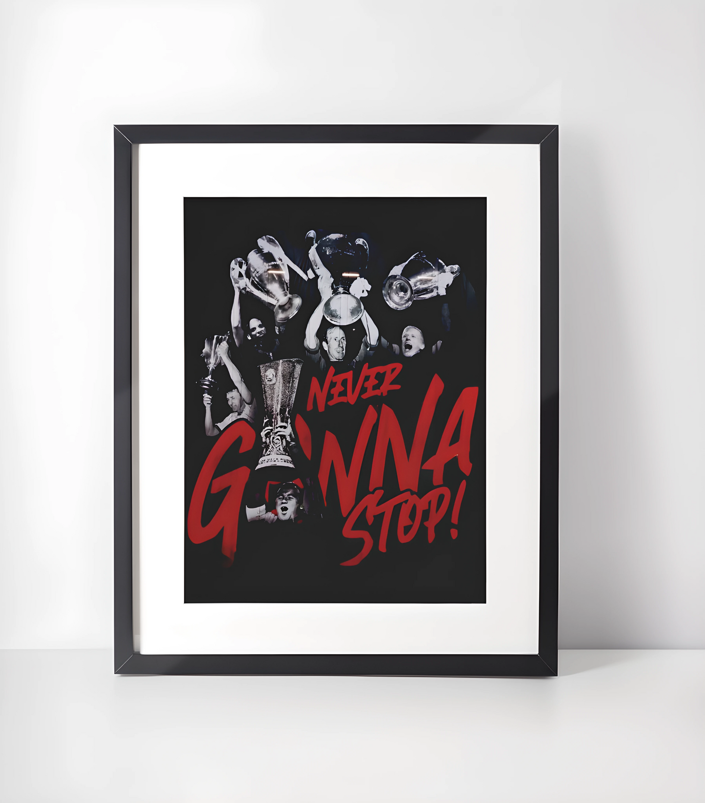 Manchester United Fotballkunst - Samling - Kunsttrykk A3+/A3 - Uten ramme #13 Never Gonna Stop