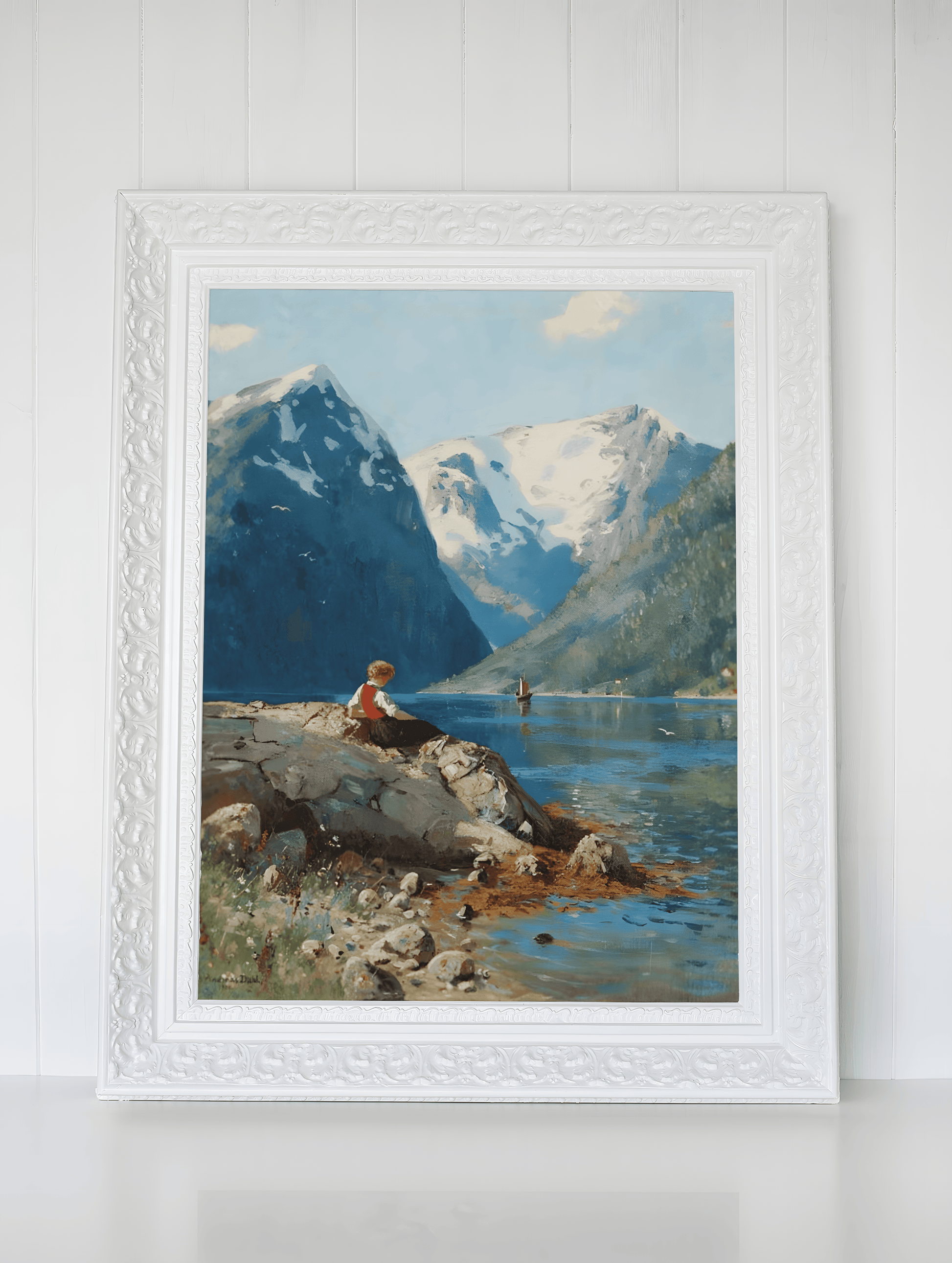 Hans Dahl (1849-1937) Kunstsamling - Kunsttrykk A3+/A3 - Uten ramme #5 Ved Esefjord