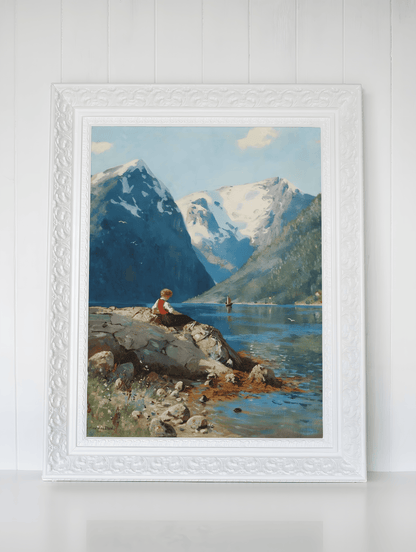 Hans Dahl (1849-1937) Kunstsamling - Kunsttrykk A3+/A3 - Uten ramme #5 Ved Esefjord