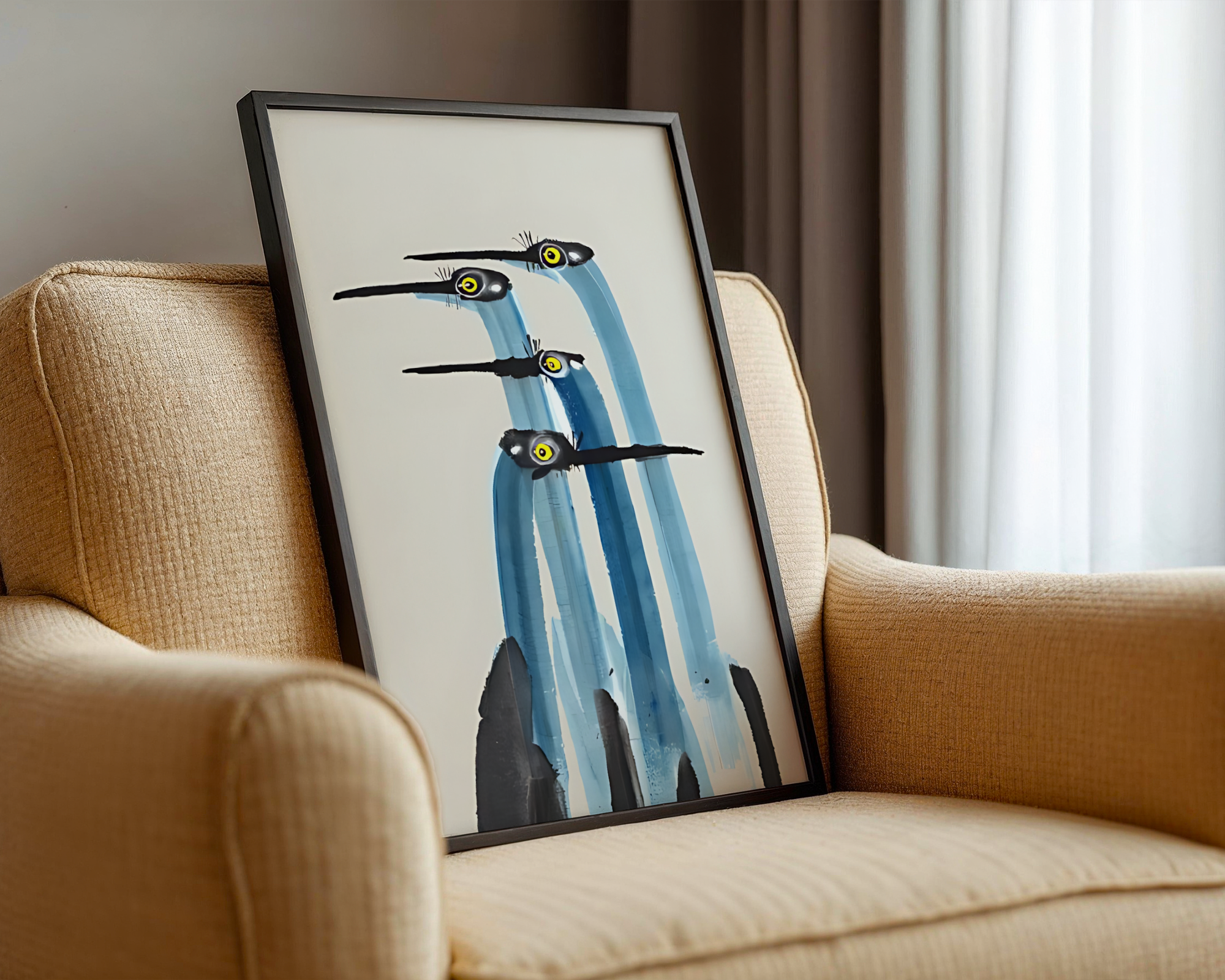 Blue Japanese Crane