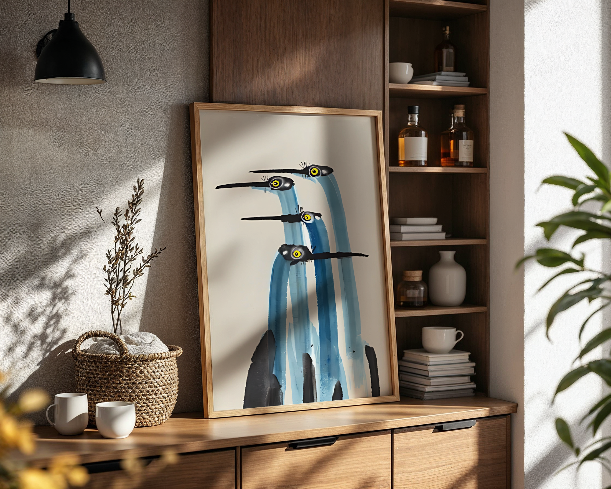 Blue Japanese Crane