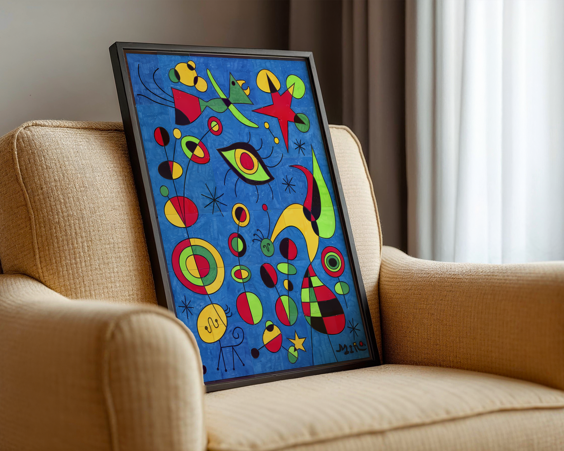 Joan Miró - Fargerike fisker