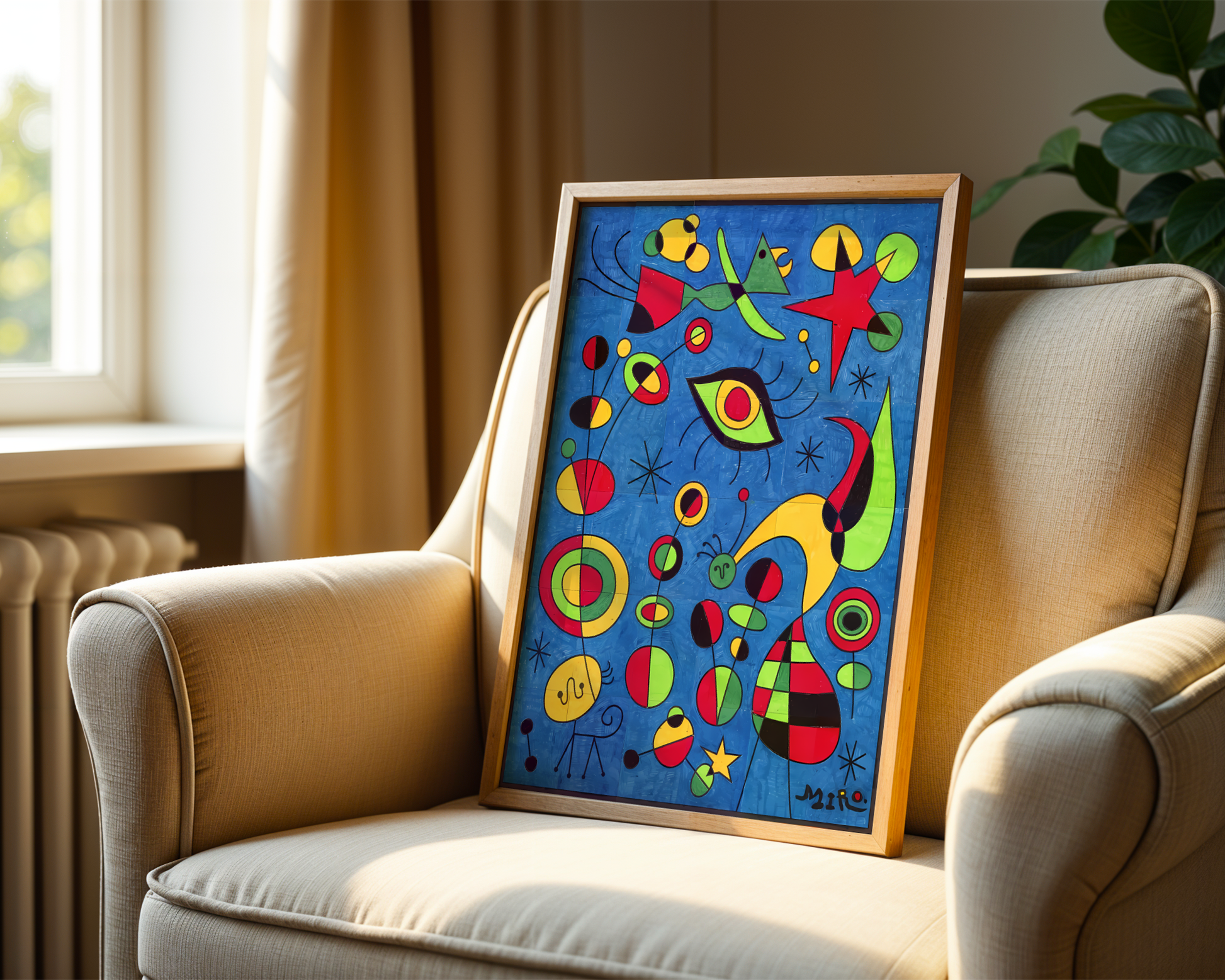 Joan Miró - Fargerike fisker