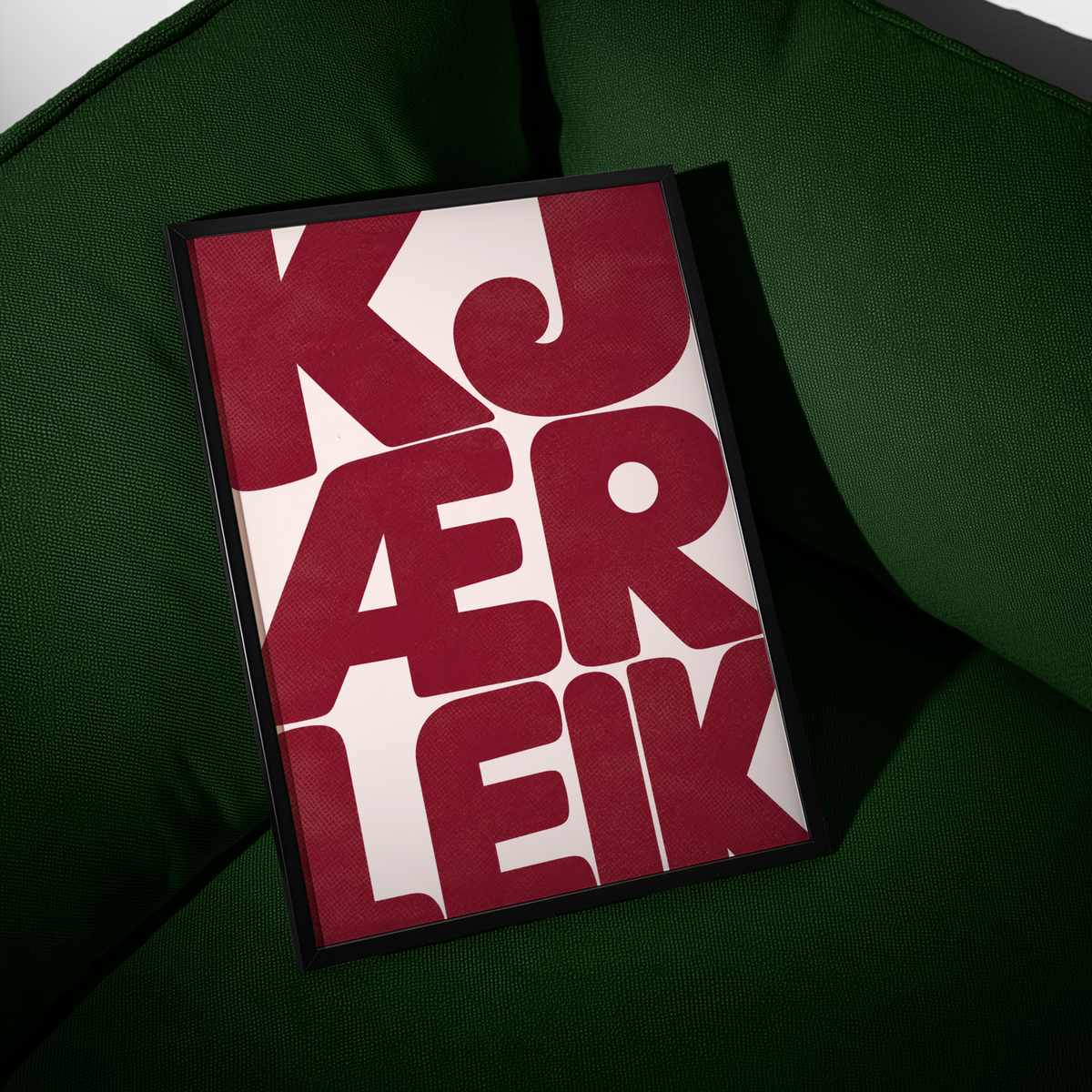 KJÆRLEIK - Typografisk Kunst
