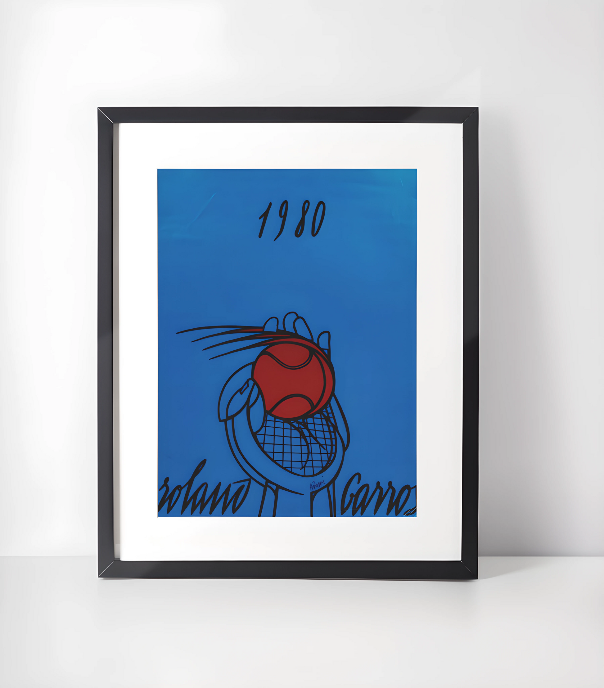 Tennis Kunstsamling - Kunsttrykk A3+/A3 - Uten ramme #6 Roland Garros 1980