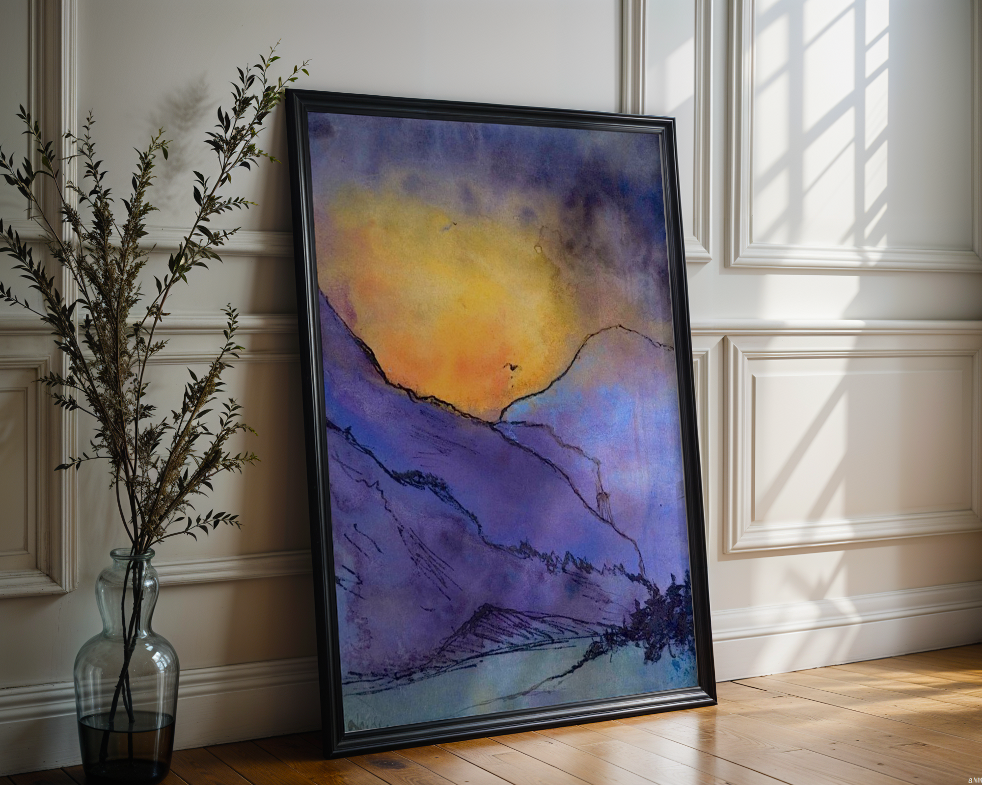 Emil Nolde - Violett fjellandskap