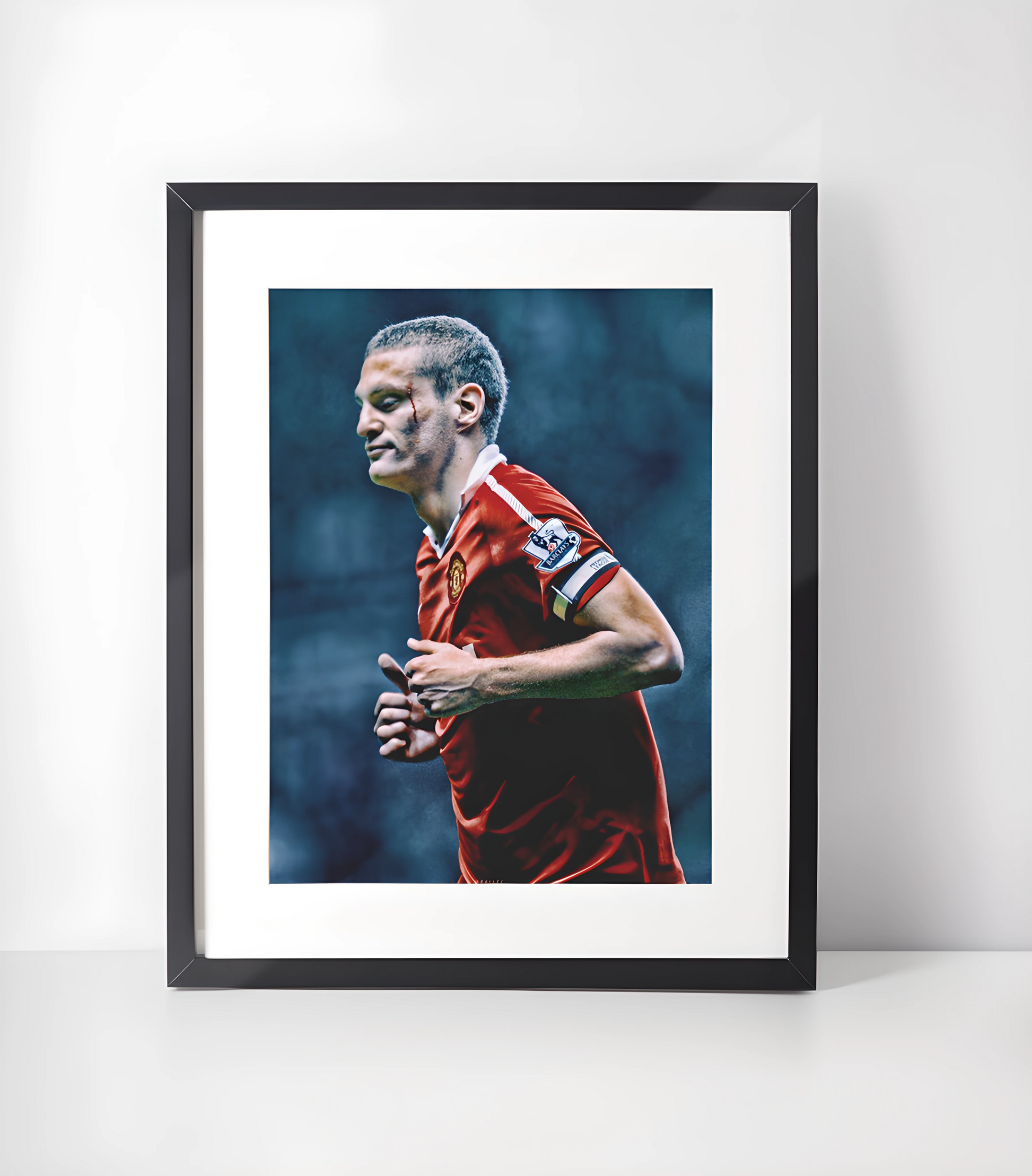 Manchester United Fotballkunst - Samling - Kunsttrykk A3+/A3 - Uten ramme #19 Nemanja Vidic