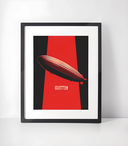 Limited Edition Kunst- Blanding Musikk - Kunsttrykk A3+/A3 - Uten ramme #8 Led Zeppelin