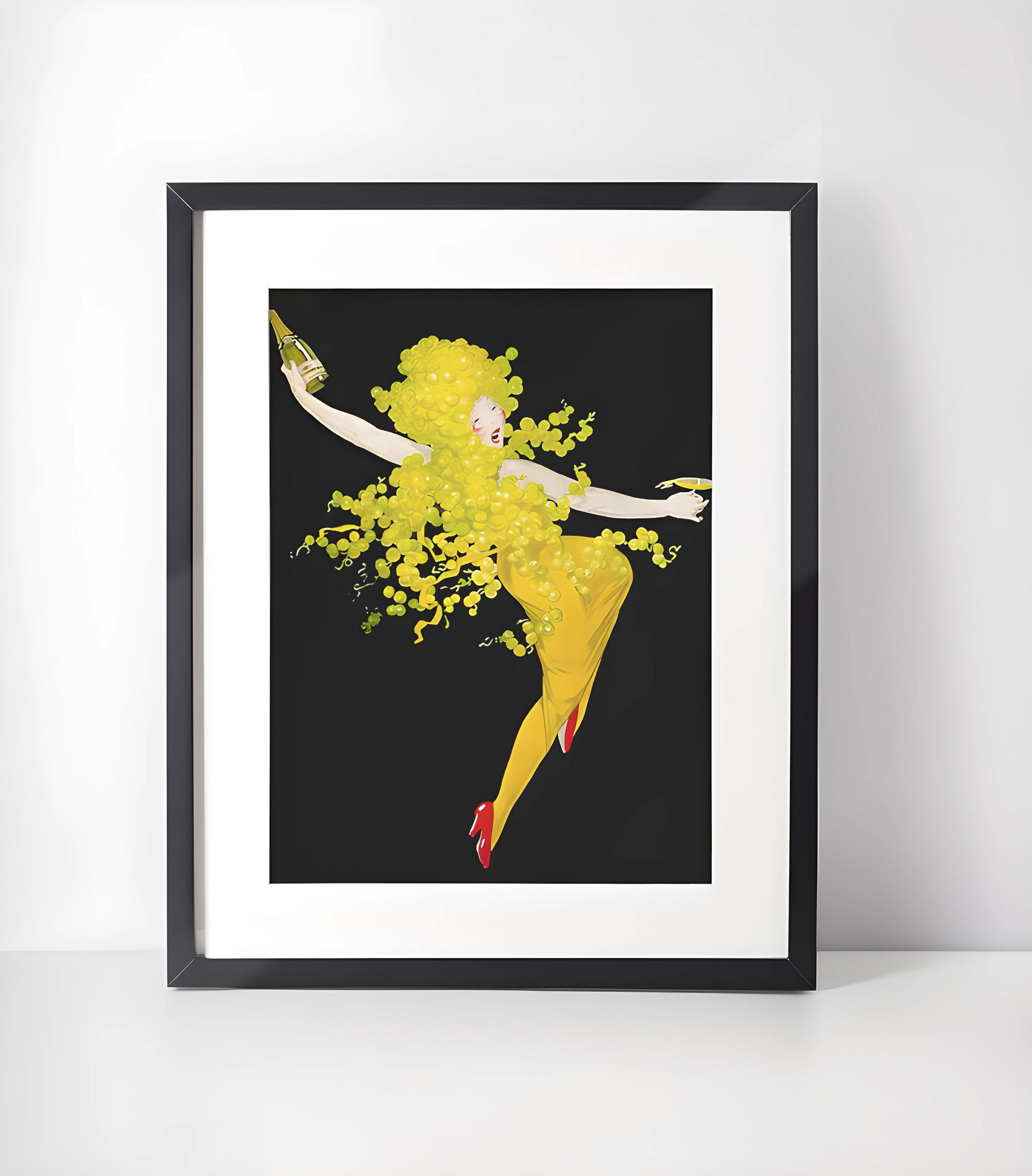 Champagne Kunstsamling - Kunsttrykk A3+/A3 - Uten ramme #4 Druekvinne v2