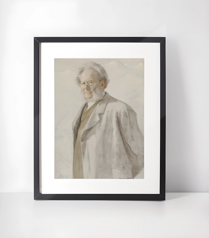 Henrik Ibsen Kunstsamling - Kunsttrykk A3+/A3 - Uten ramme #2 Portrett av Henrik Ibsen - Erik Werenskiold