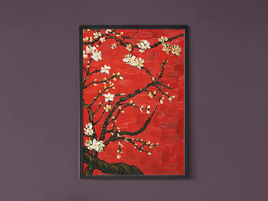 Kunstplakater • Blanding av ulike verk Van Gogh - Almonds (Rød versjon)