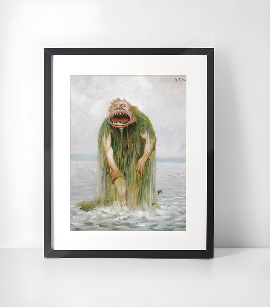 Mørk og Dyster Kunst - Samling - Kunsttrykk A3+/A3 - Uten ramme #1 Troll i Myra av Kittelsen
