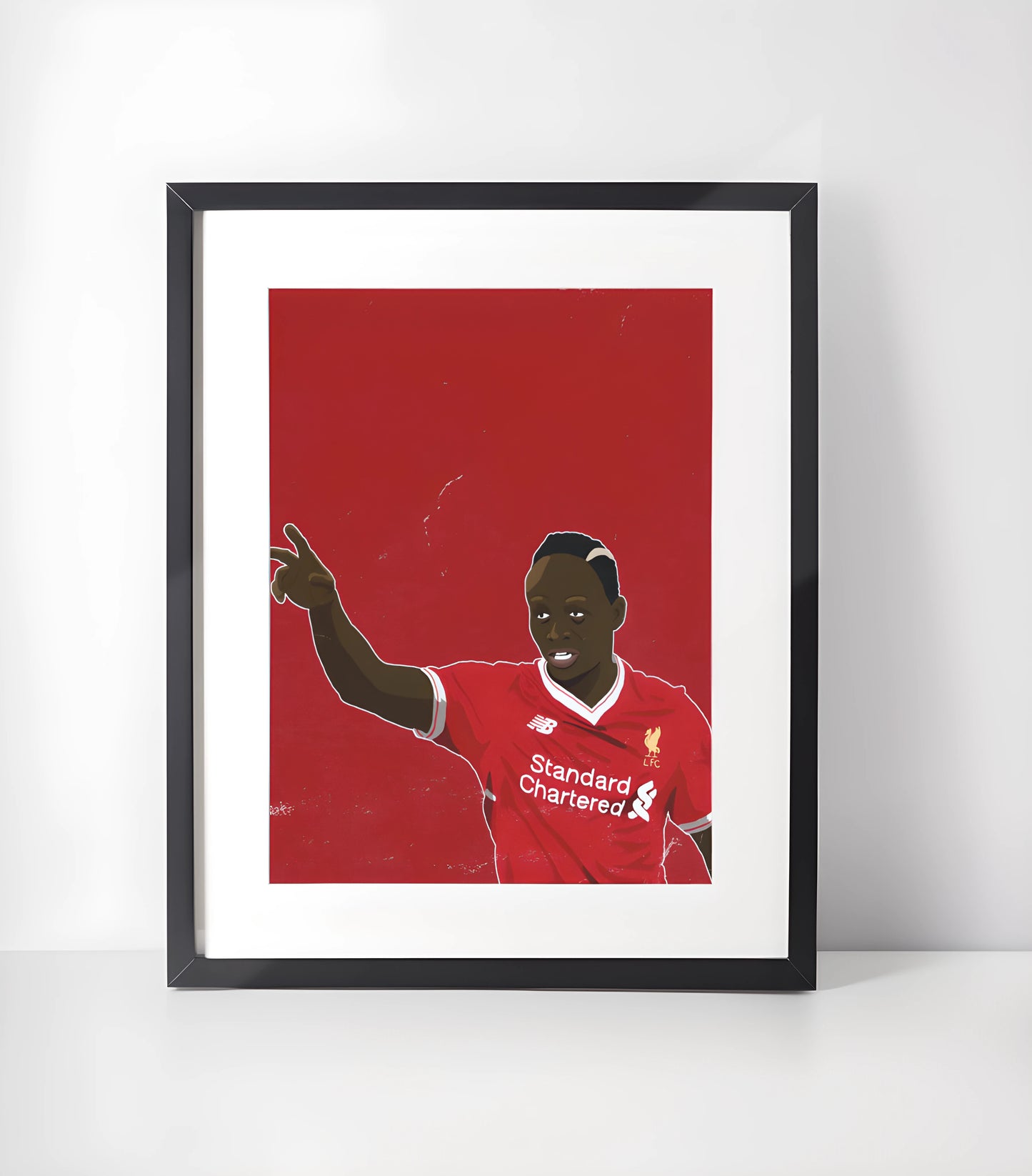 Liverpool Fotballkunst - Samling - Kunsttrykk A3+/A3 - Uten ramme #6 Saudio Manè