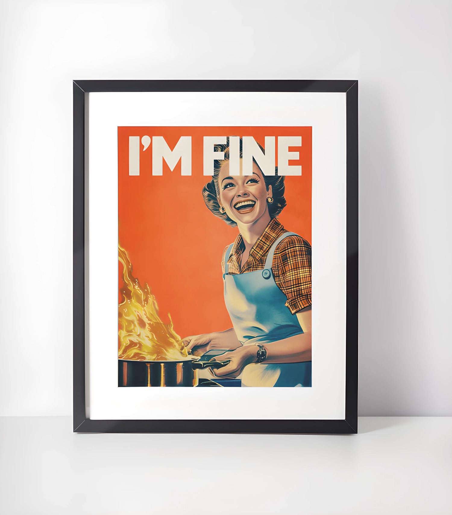 Retro 1950-tallet Humor Kunstsamling - Kunsttrykk A3+/A3 - Uten ramme #1 I AM FINE