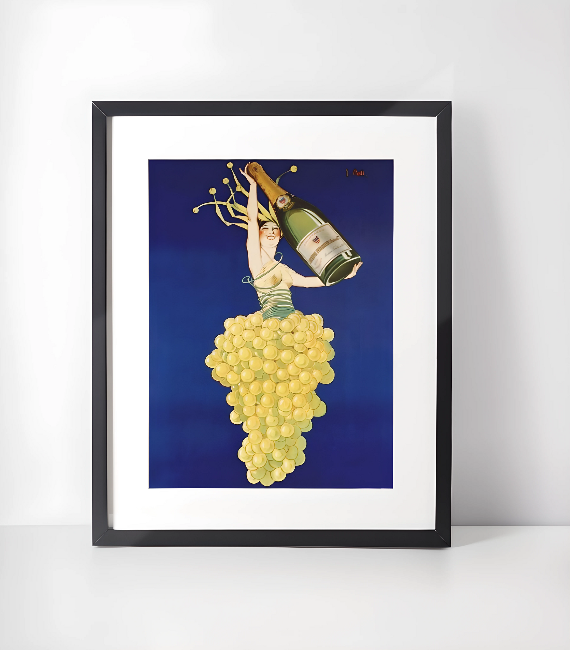 Champagne Kunstsamling - Kunsttrykk A3+/A3 - Uten ramme #5 Druekvinne v3
