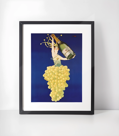 Champagne Kunstsamling - Kunsttrykk A3+/A3 - Uten ramme #5 Druekvinne v3