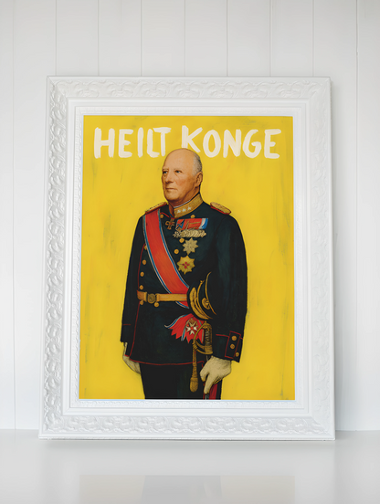 Kong Harald Kunstsamling - Kunsttrykk A3+/A3 - Uten ramme #4 Heilt Konge