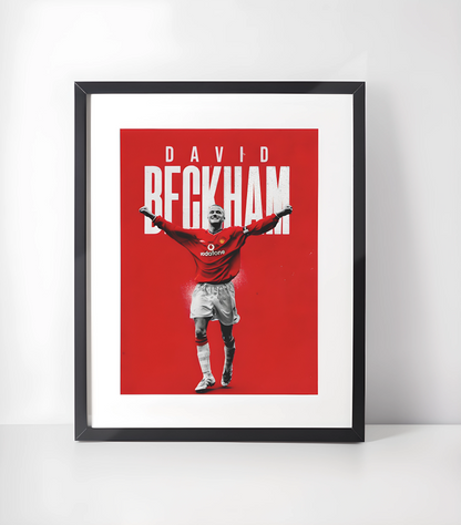 Manchester United Fotballkunst - Samling - Kunsttrykk A3+/A3 - Uten ramme #12 David Beckham