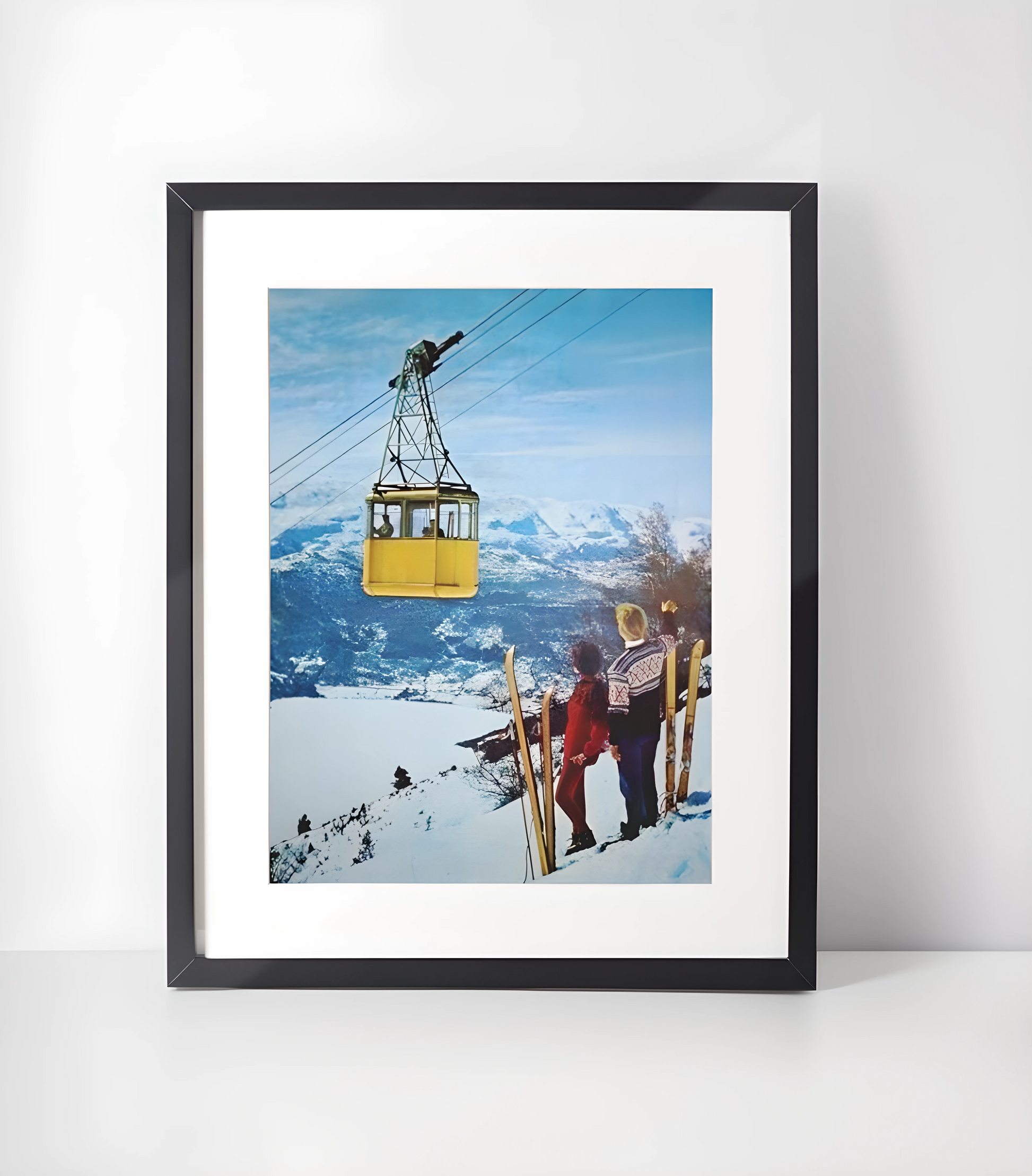 Gammeldags Ski Kunst - Samling - Kunsttrykk A3+/A3 - Uten ramme #3 Retro Ski Plakat 1967 Norge