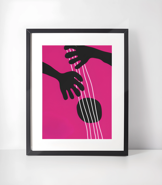 Brasiliansk Samba Bossa Nova Kunst- Blanding Musikk - Kunsttrykk A3+/A3 - Uten ramme
