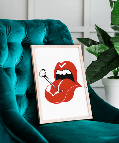 The Rolling Stones Kunstsamling - Kunsttrykk A3+/A3 - Uten ramme #3 Rolling Stones Kunst 1974