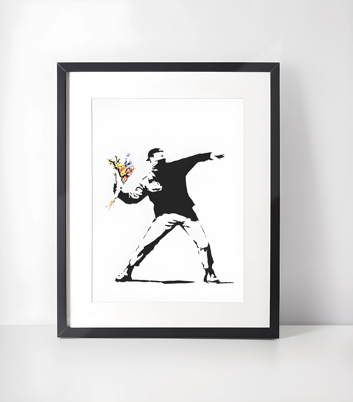 Banksy Gatekunst - Samling - Kunsttrykk A3+/A3 - Uten ramme #4 Blomster Kasting av Banksy