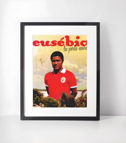 Kenny Dalglish - Fotball Ikoner Kunstsamling - Kunsttrykk A3+/A3 - Uten ramme #5 Eusebio Benfica