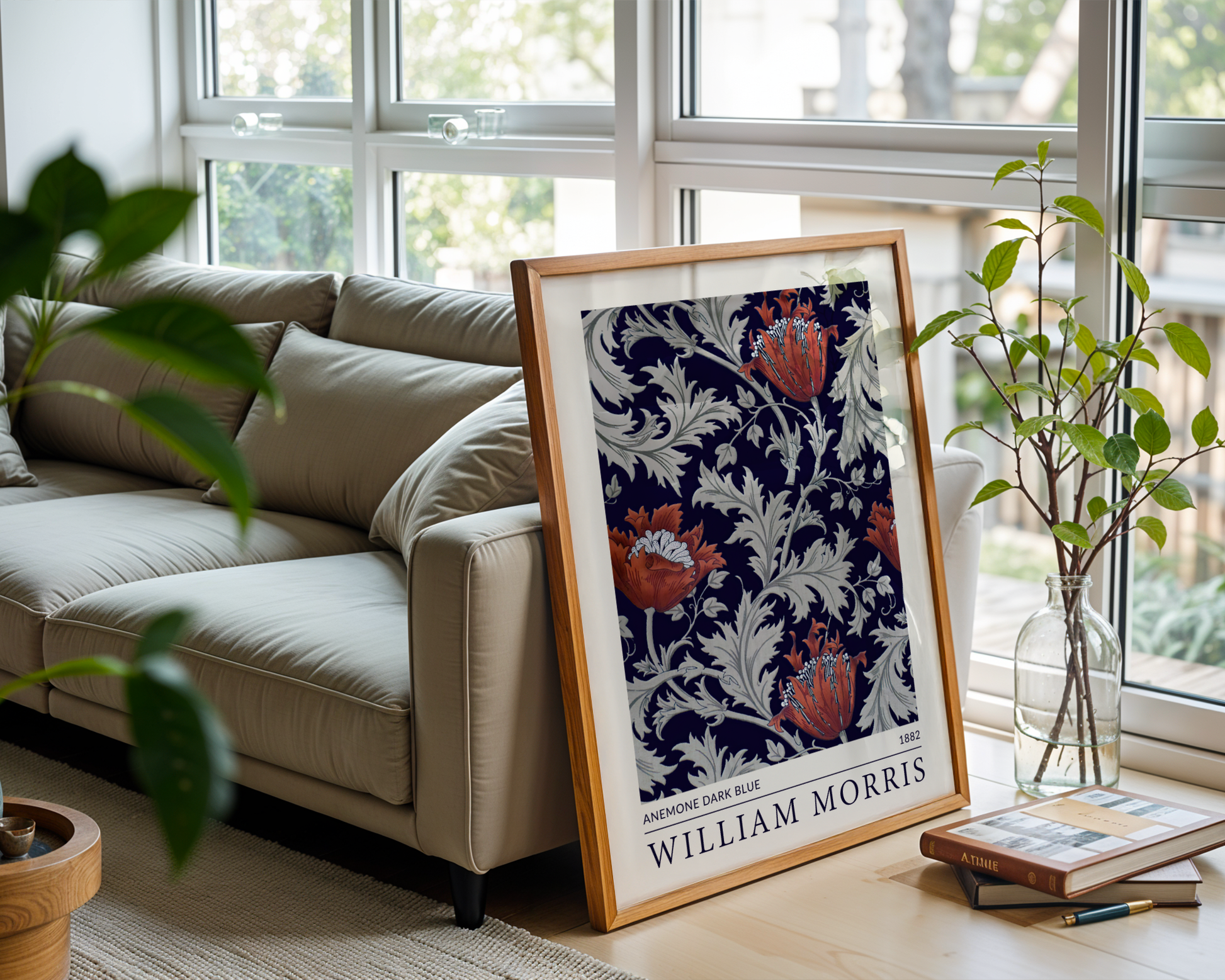 William Morris - Anemone Dark Blue