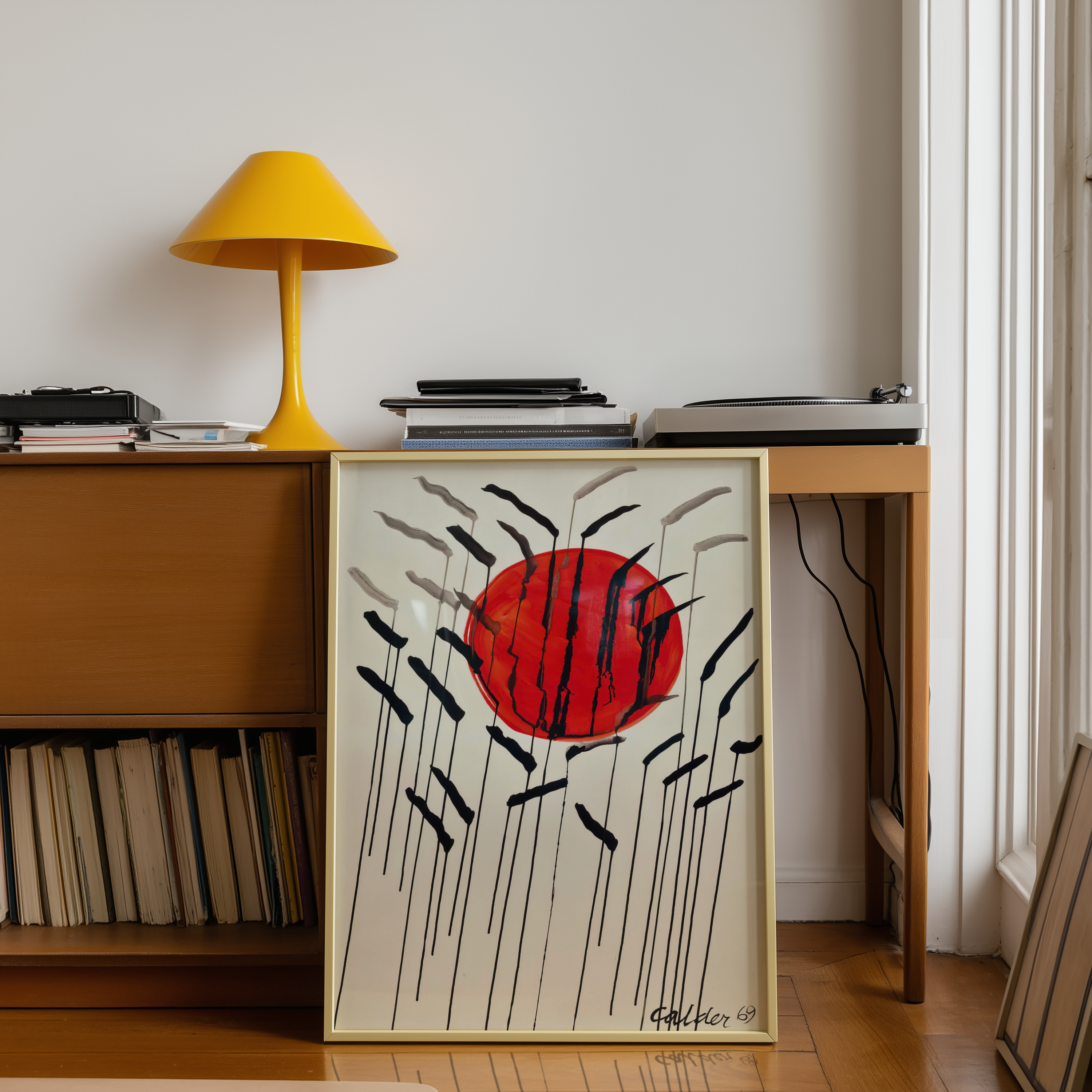 Alexander Calder - Cattails with Red Sun