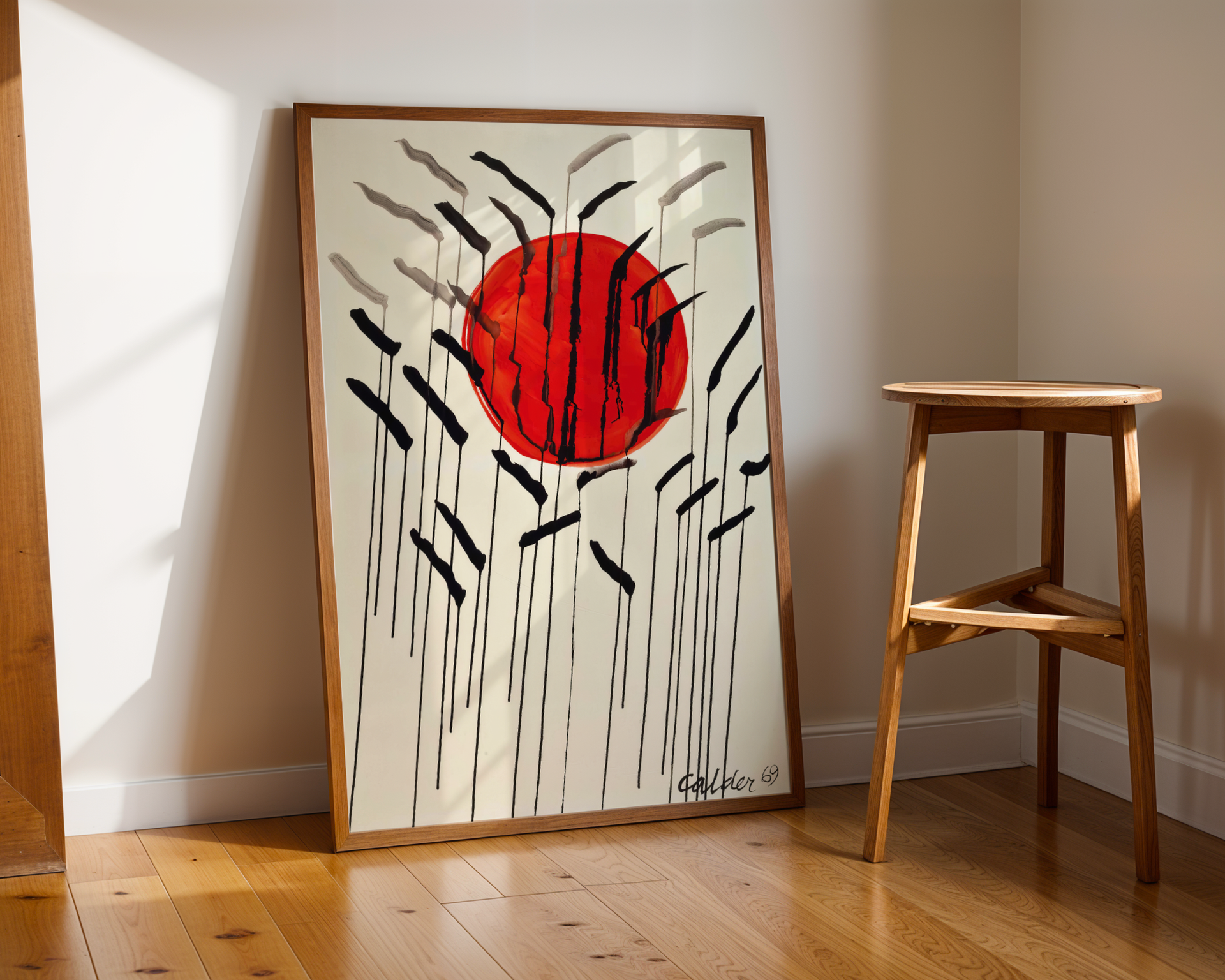 Alexander Calder - Cattails with Red Sun