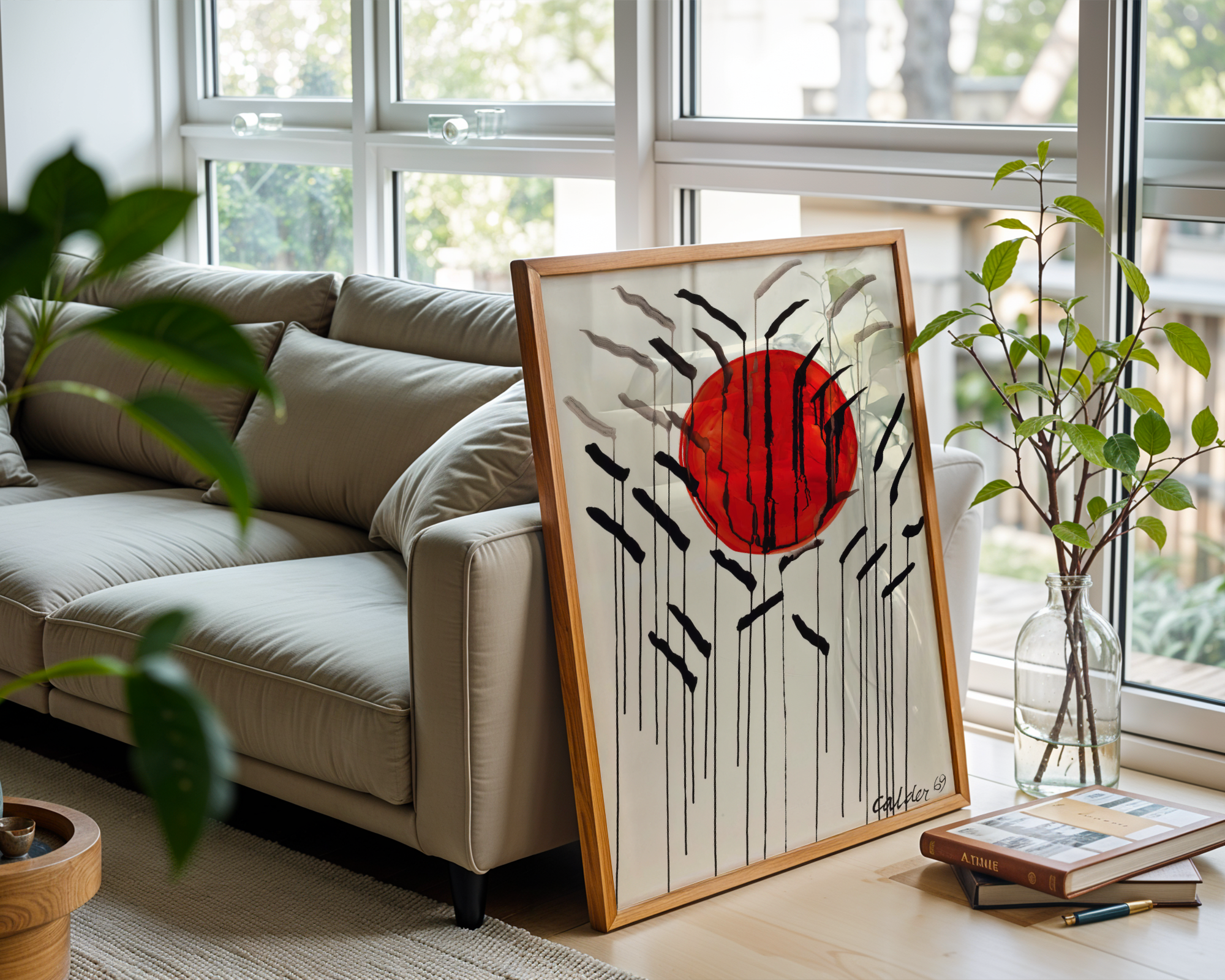 Alexander Calder - Cattails with Red Sun