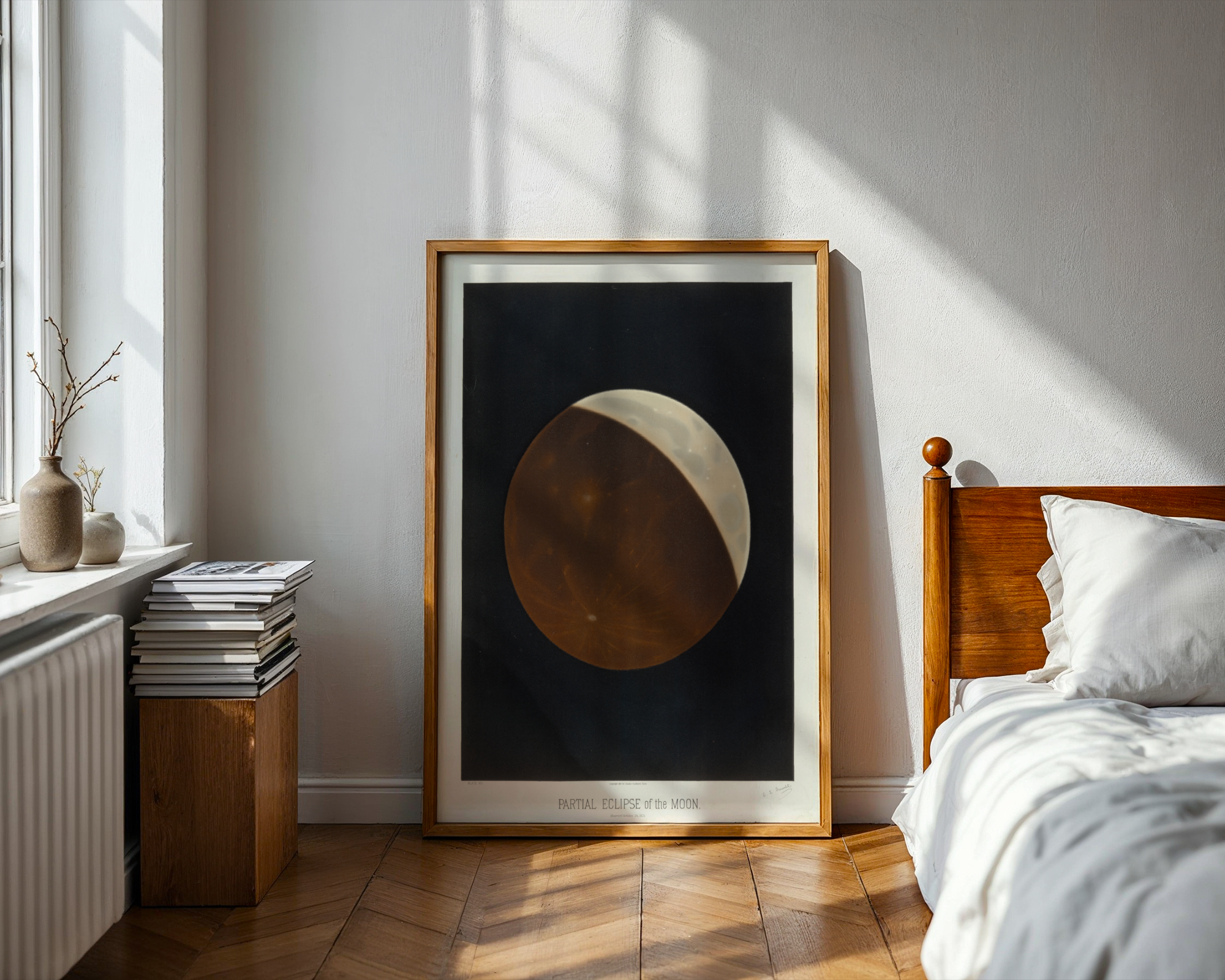 Étienne Léopold Trouvelot - Partial Eclipse of the Moon