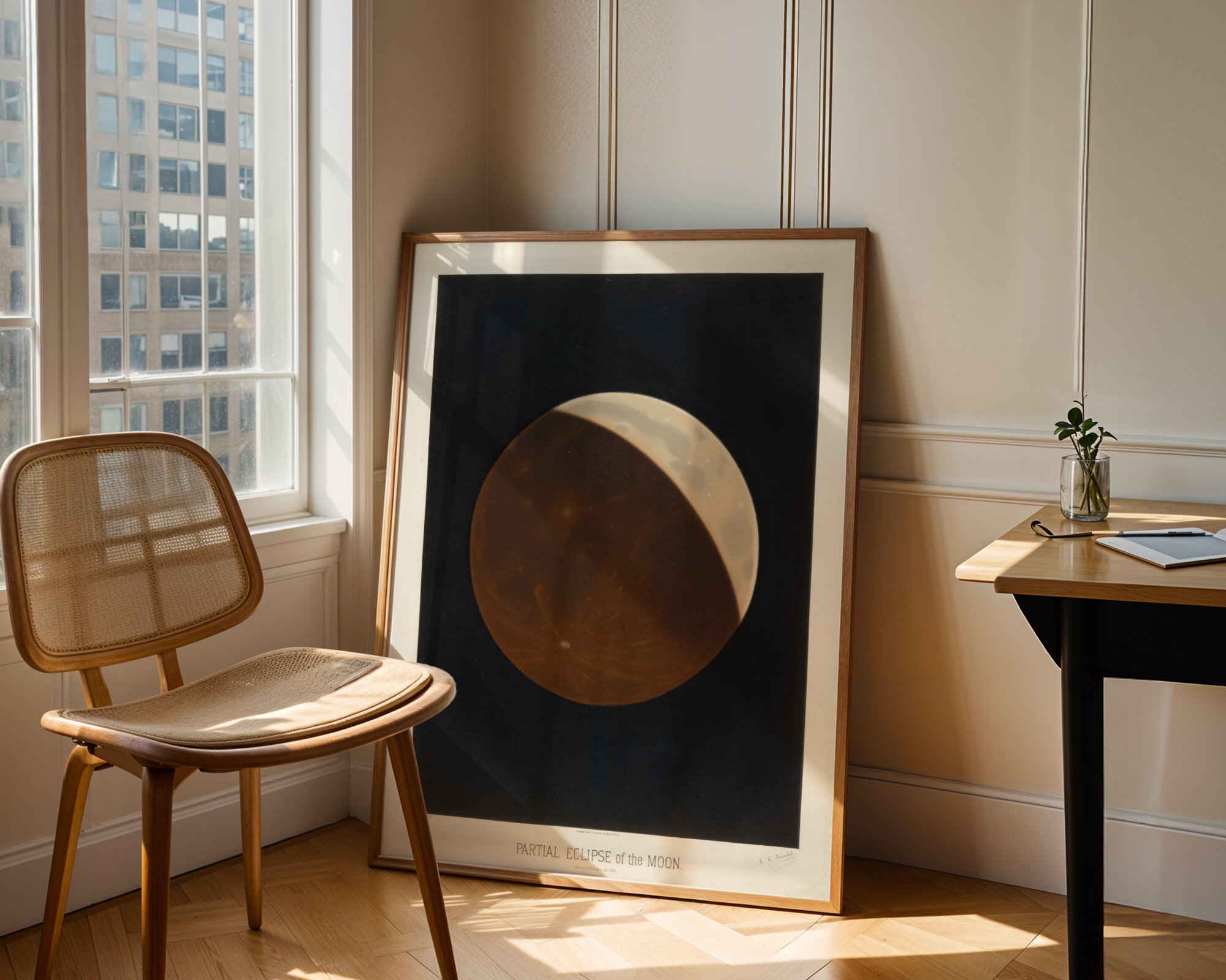 Étienne Léopold Trouvelot - Partial Eclipse of the Moon