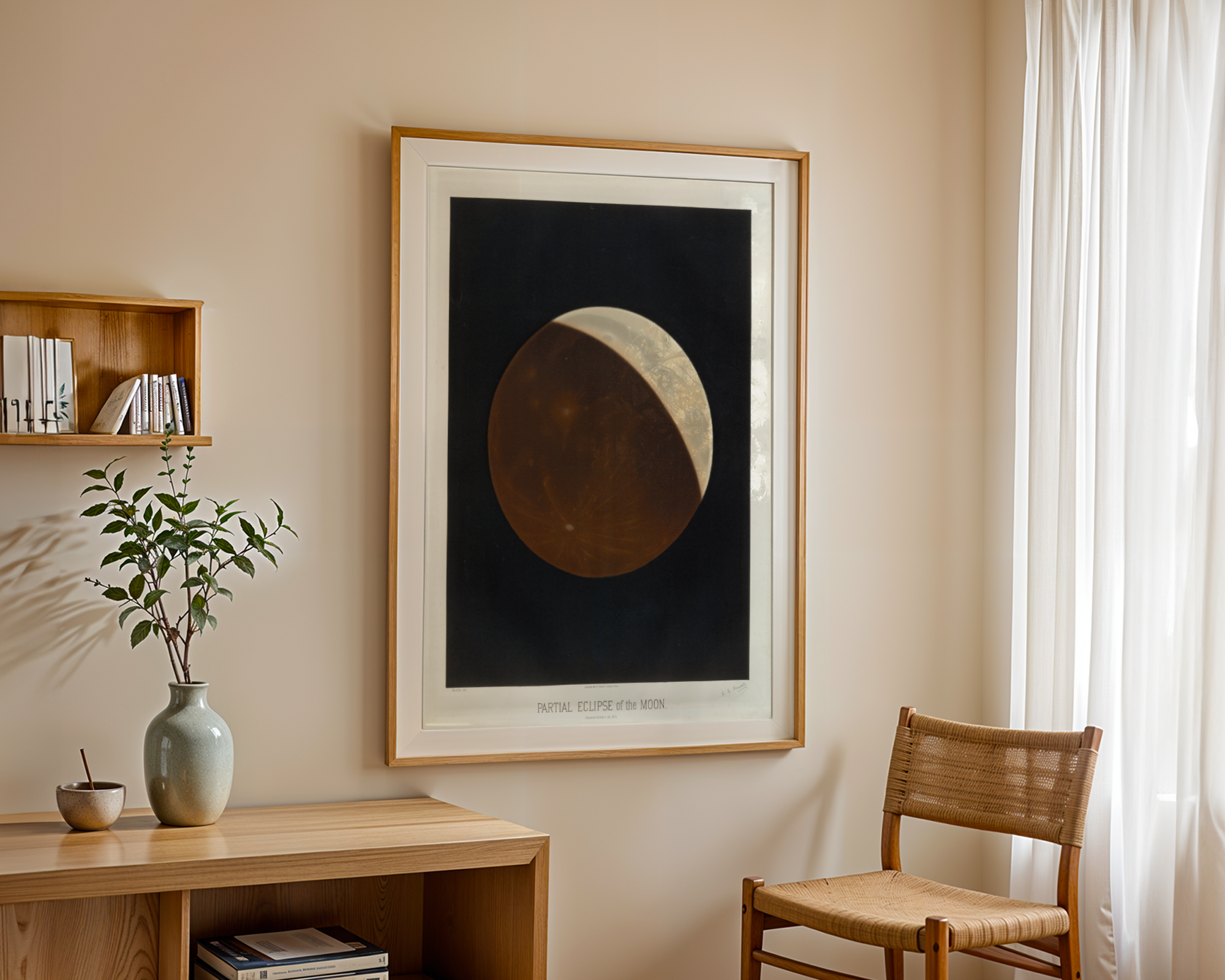 Étienne Léopold Trouvelot - Partial Eclipse of the Moon