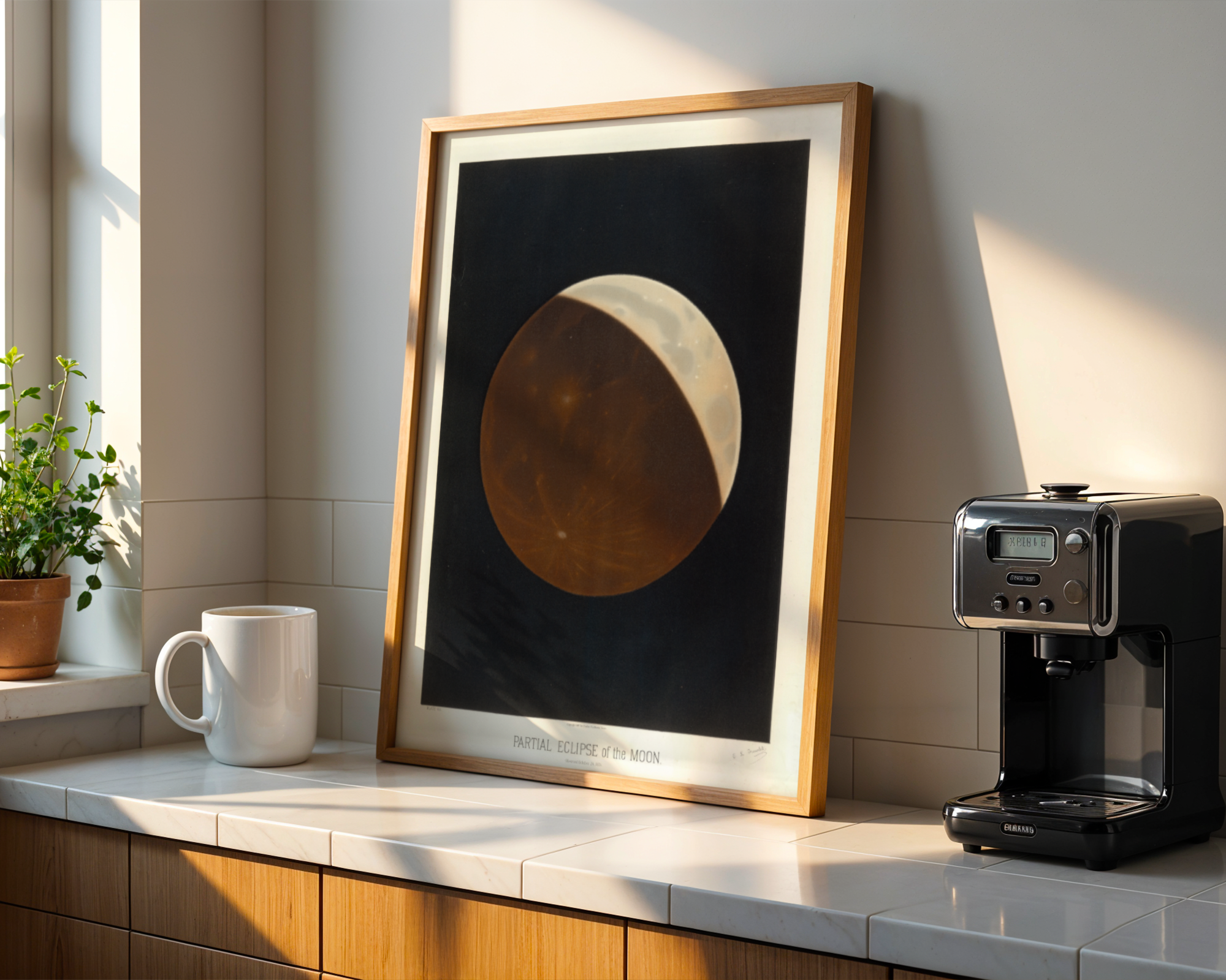 Étienne Léopold Trouvelot - Partial Eclipse of the Moon