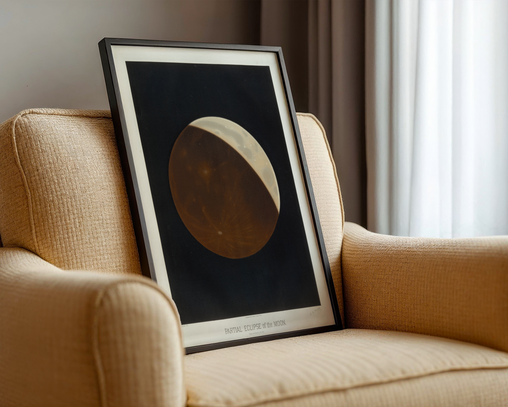 Étienne Léopold Trouvelot - Partial Eclipse of the Moon