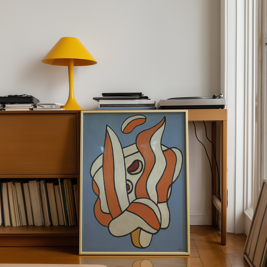 Fernand Léger - Composition sur fond bleu