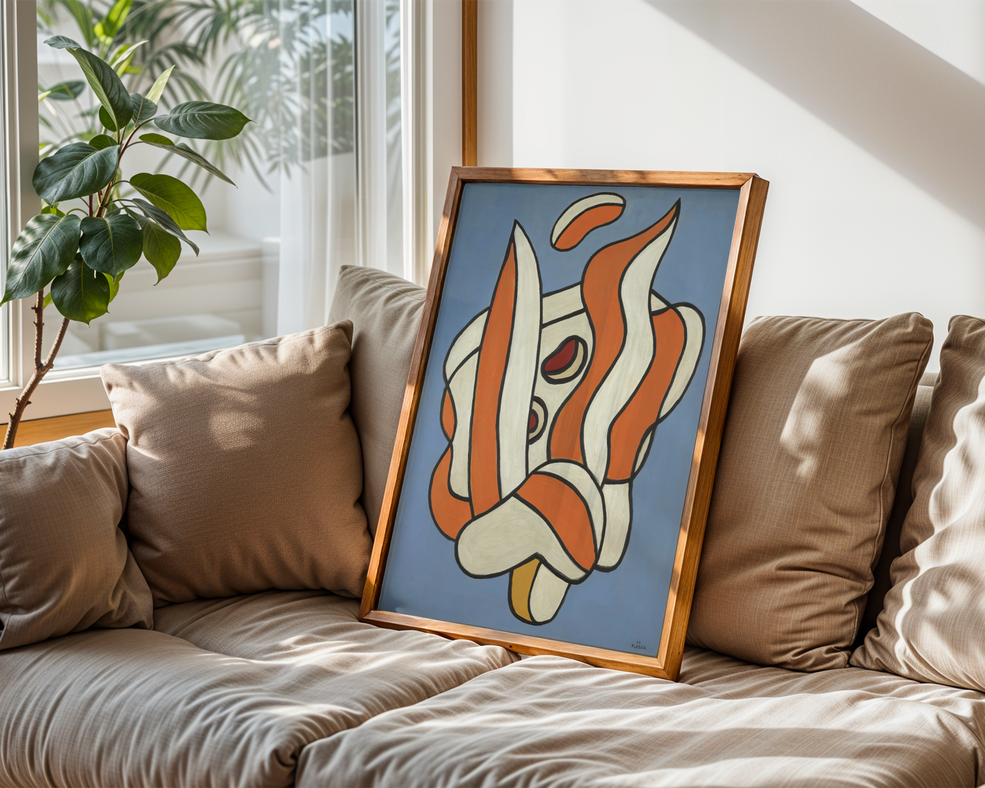Fernand Léger - Composition sur fond bleu
