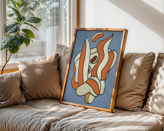 Fernand Léger - Composition sur fond bleu