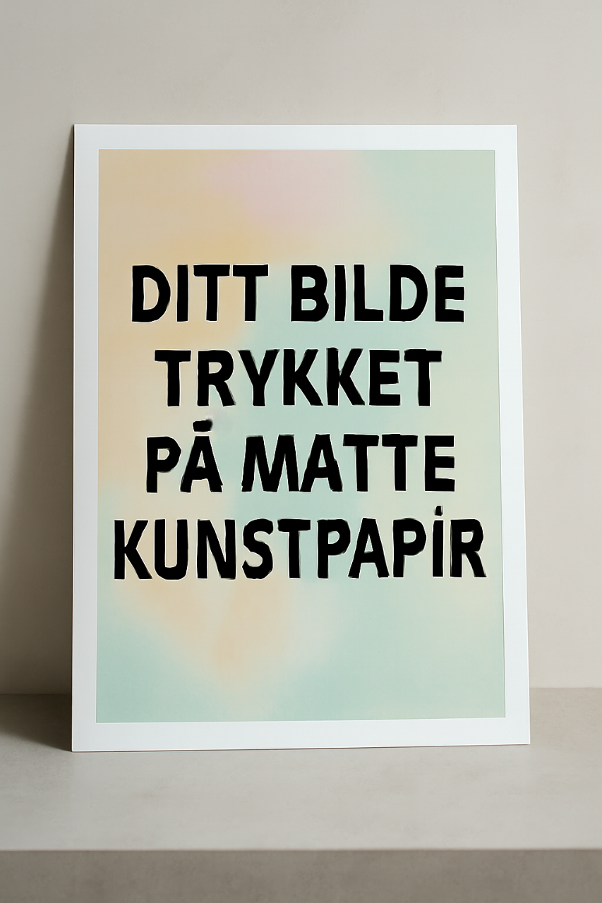 Ditt Bilde Trykket på Matte Kunstpapir