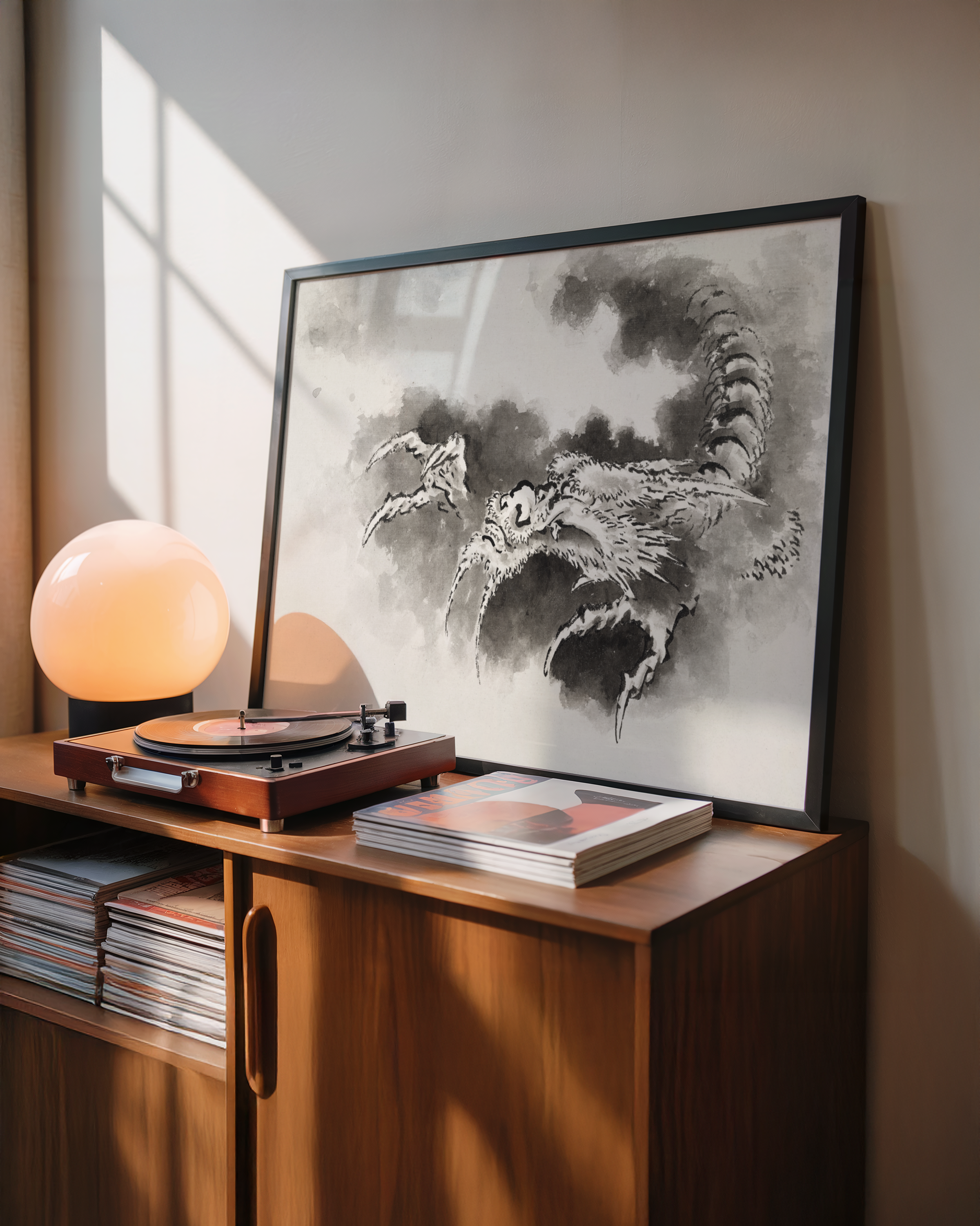 Katsushika Hokusai - Dragon Emerging from Clouds