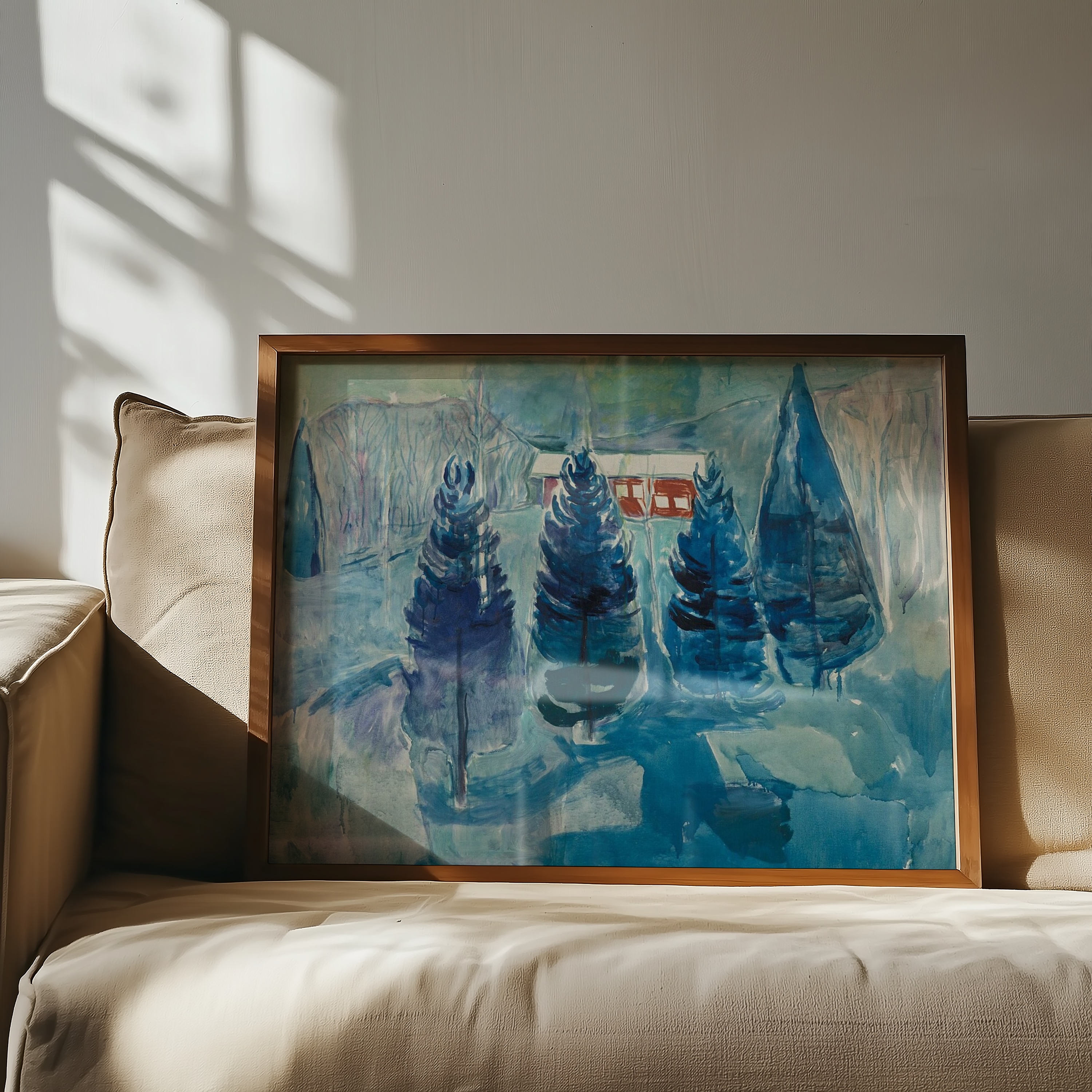 Edvard Munch - Det røde huset og grantrærne