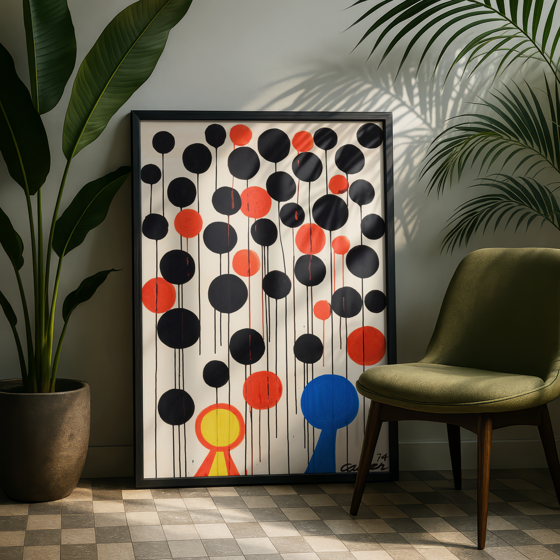Alexander Calder - Red and Yellow among Blacks