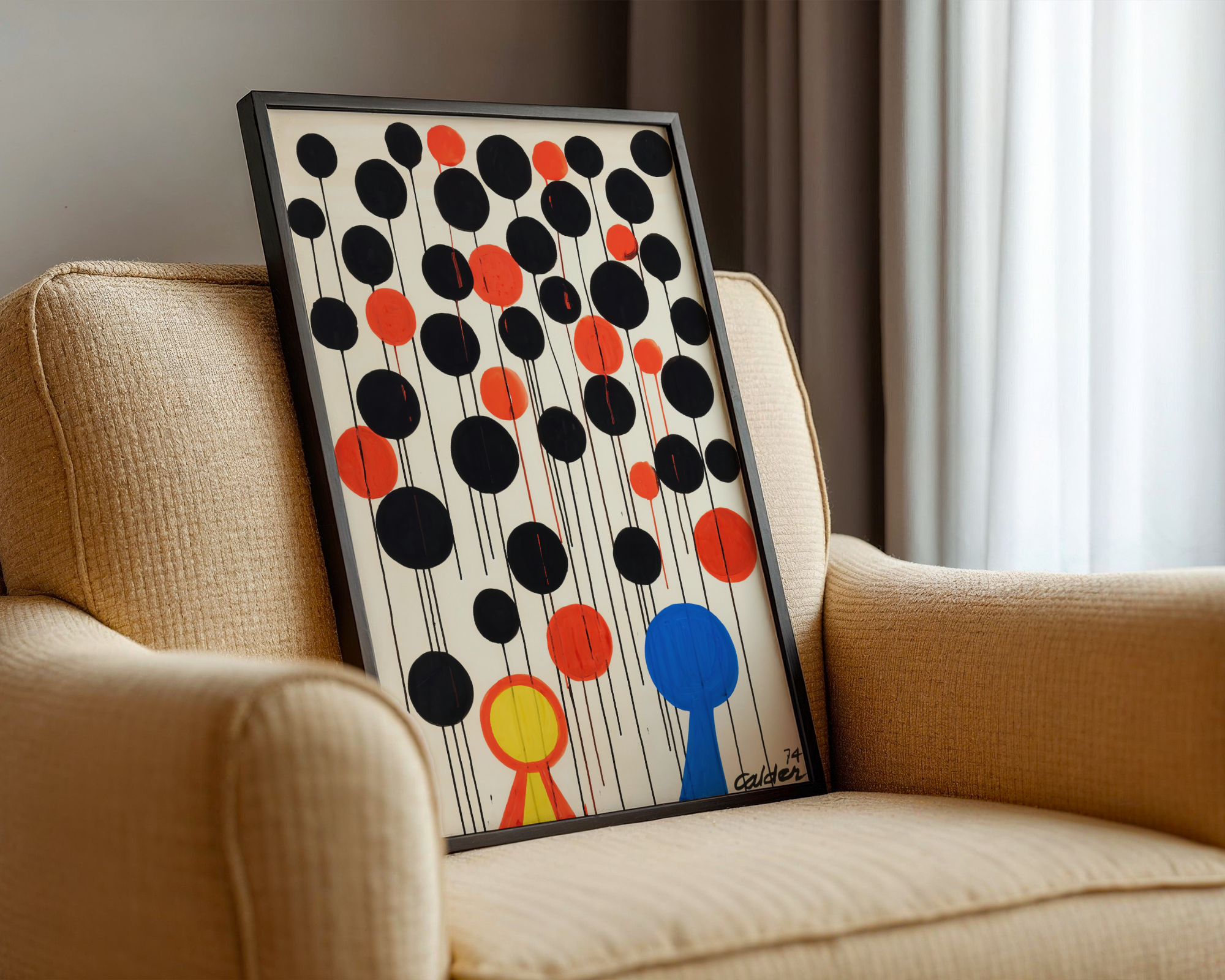 Alexander Calder - Red and Yellow among Blacks