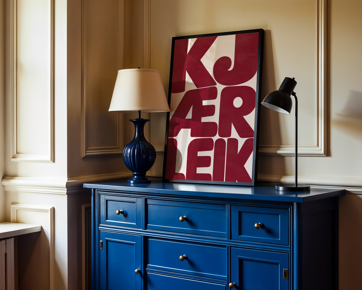 KJÆRLEIK - Typografisk Kunst