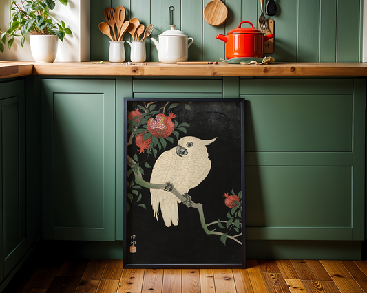 Ohara Koson - Cockatoo and Pomegranate