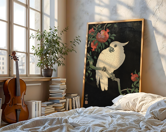 Ohara Koson - Cockatoo and Pomegranate