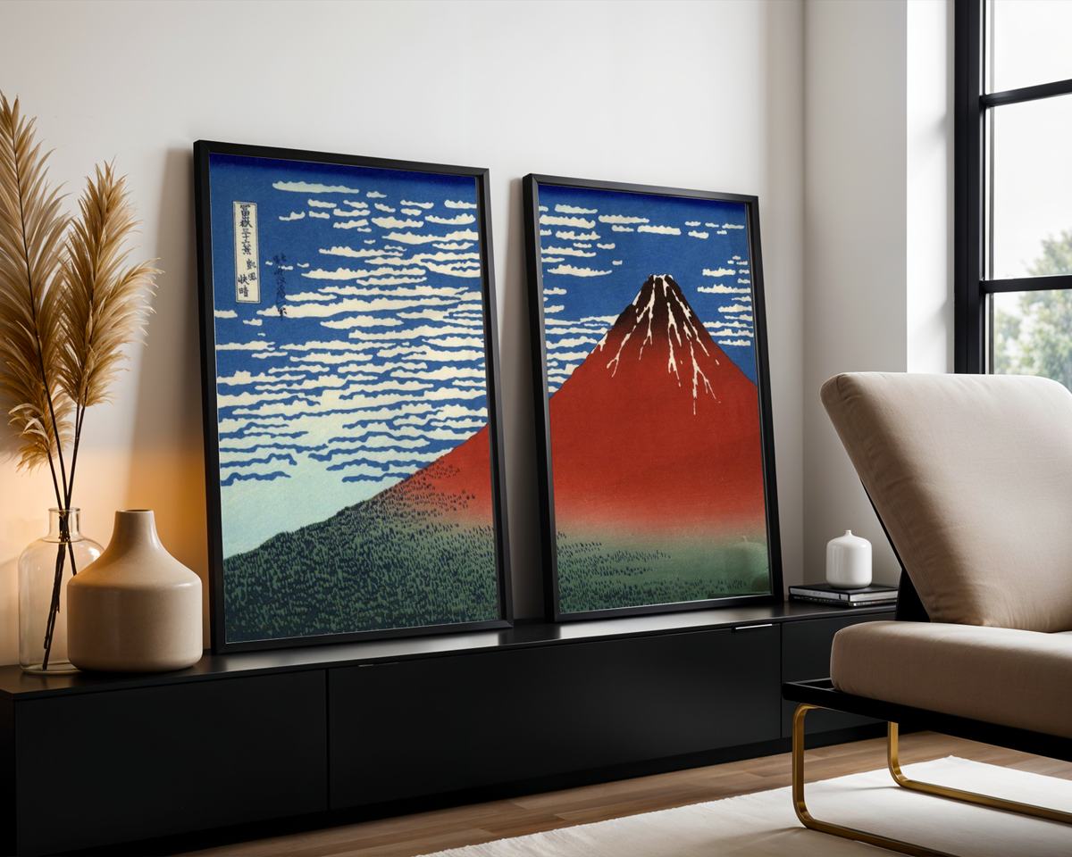 Hokusai Red Fuji Set