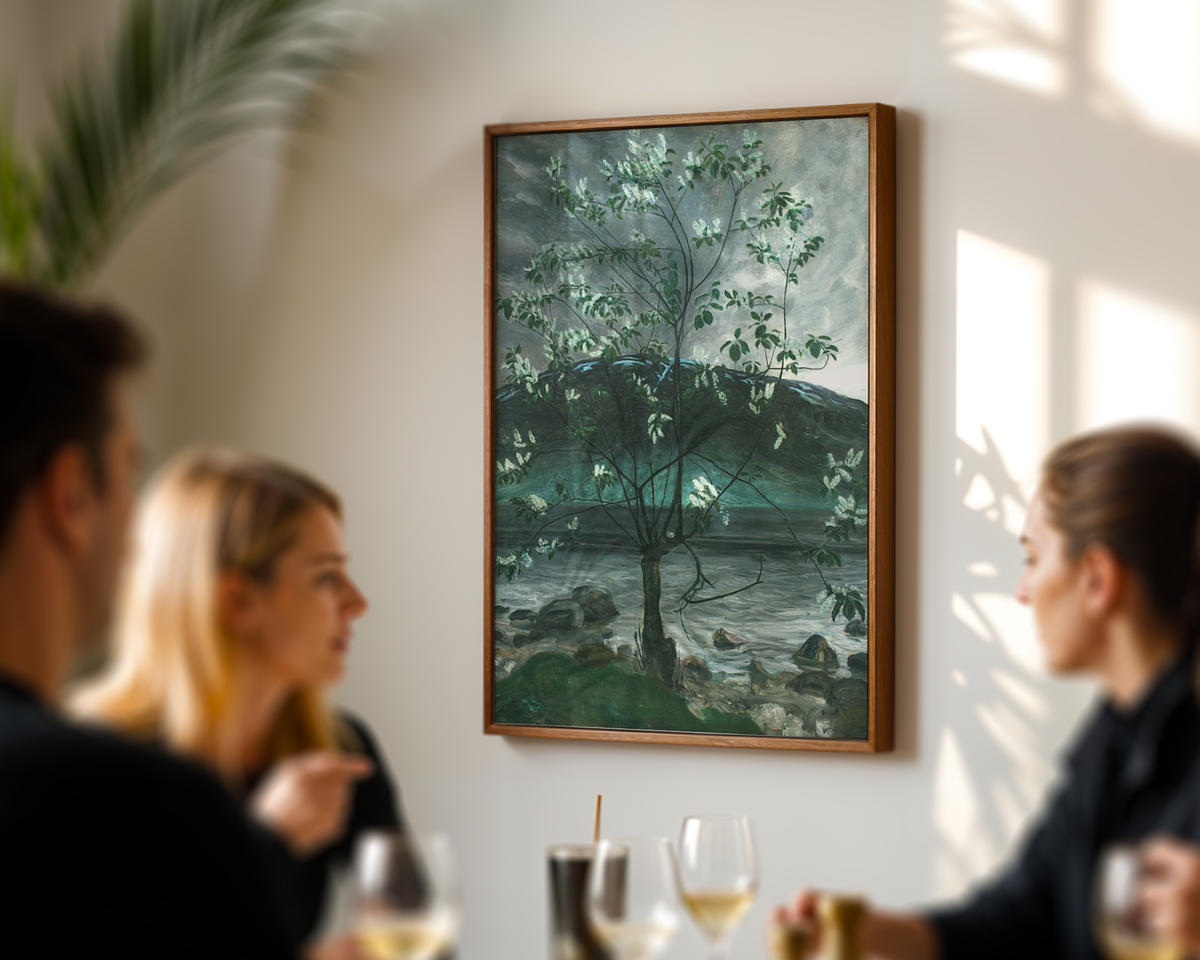 Nikolai Astrup - Kald vårnatt og hegg